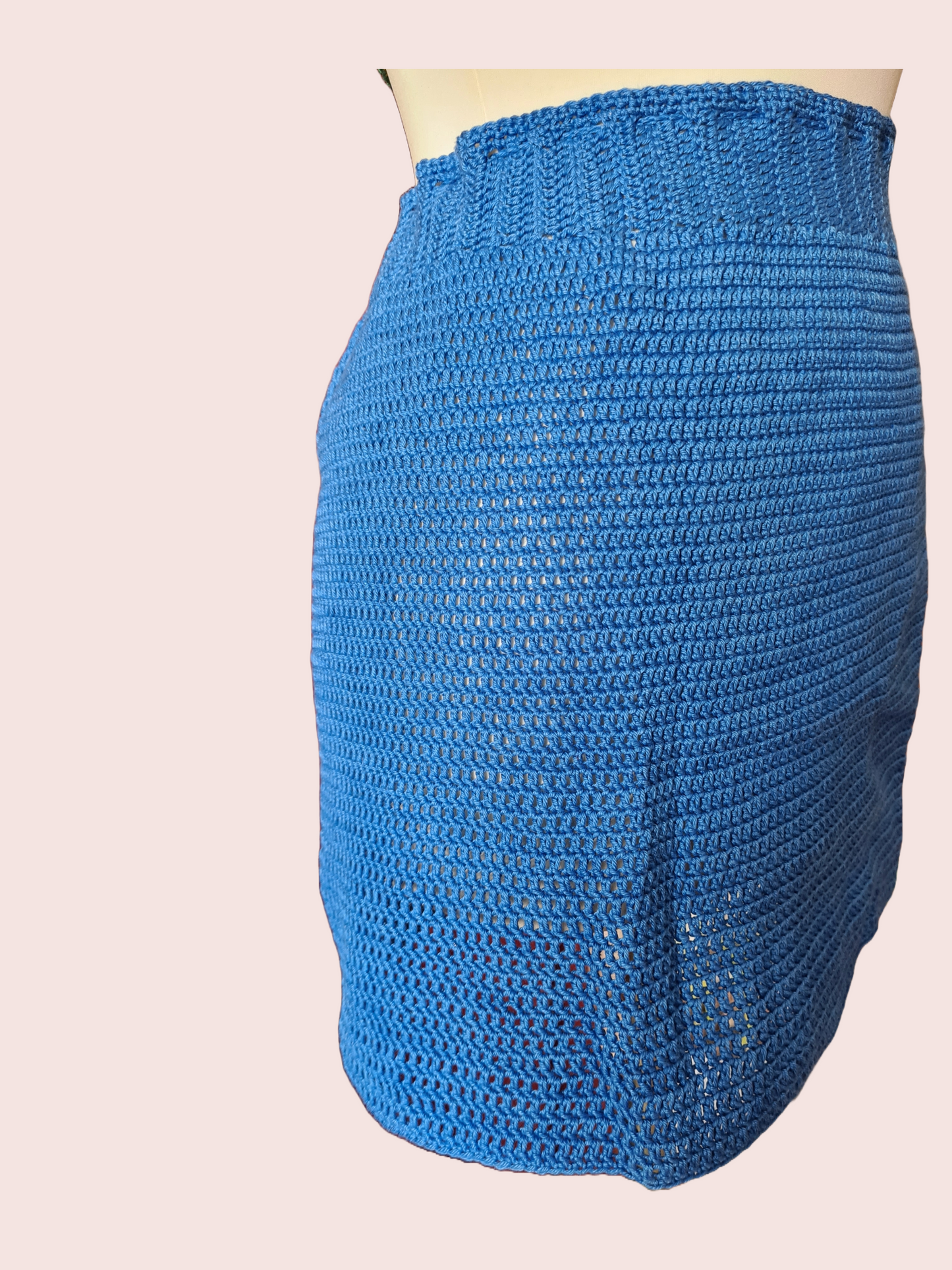 BLUE CROCHET SKIRT