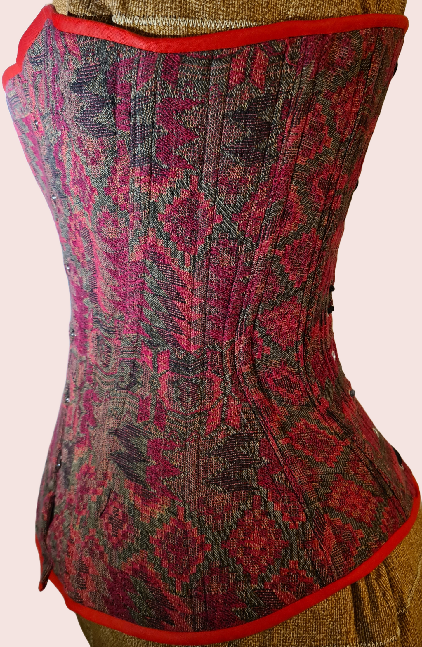 WOVEN WOOL FABRIC CORSET