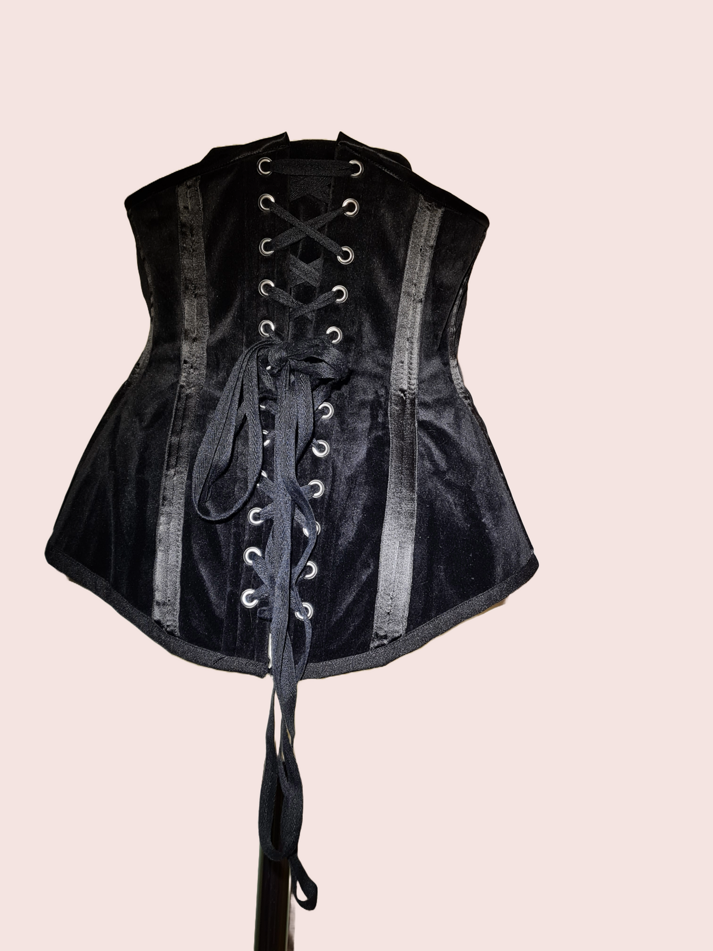 BLACK VELVET UNDER BUST CORSET