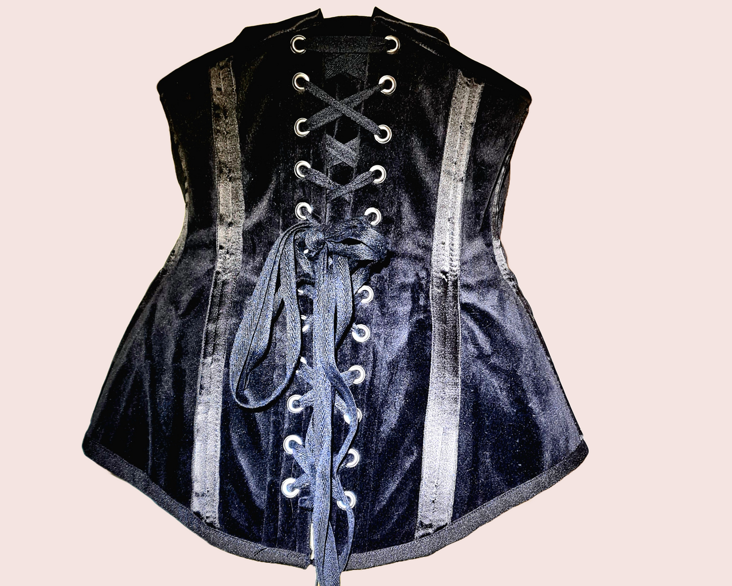 BLACK VELVET UNDER BUST CORSET